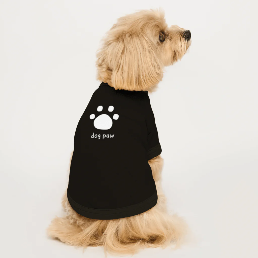 mamapockのdog paw_white Dog T-shirt