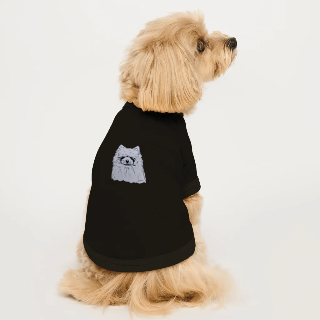 greetenのポメラニアン　アート犬 ドッグTシャツ