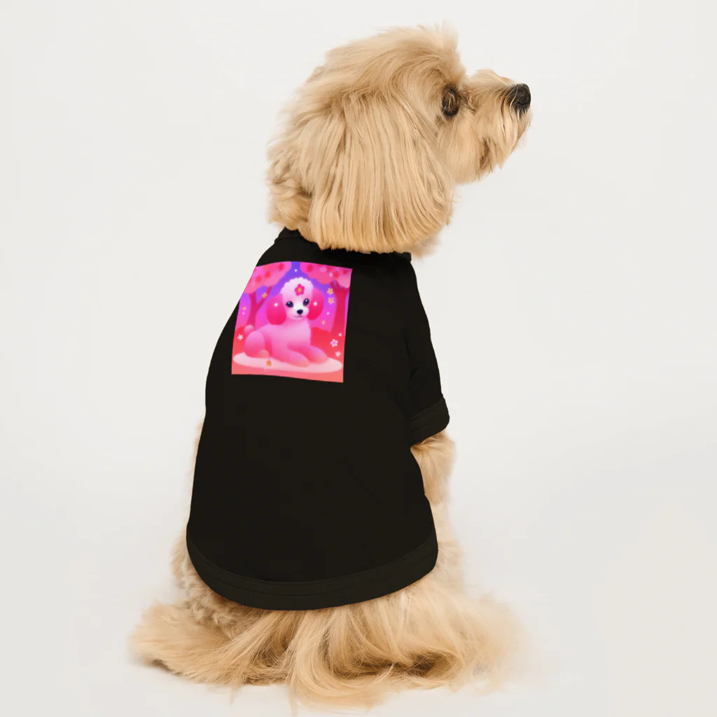 ふぇありぃているのお花見犬 ドッグTシャツ