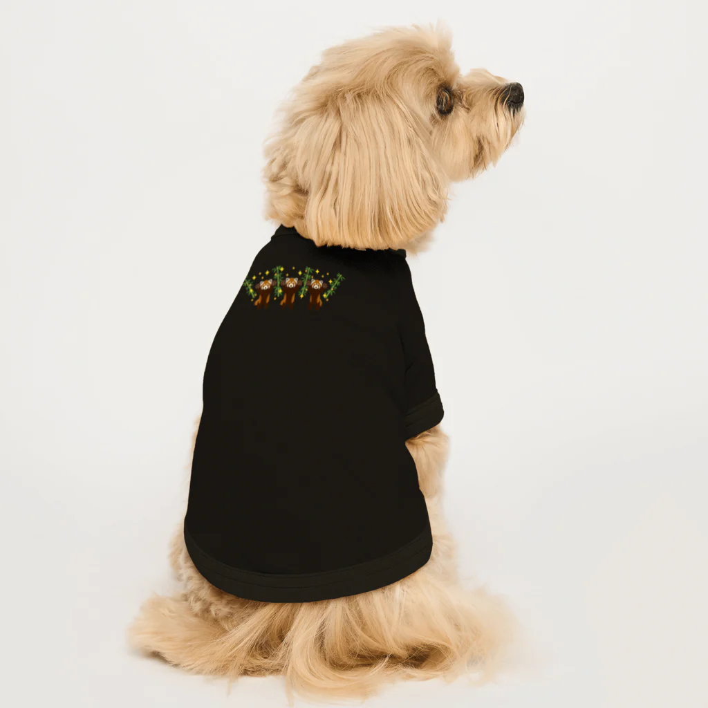ハナドリカ SUZURI店のキラキラレッサーパンダ Dog T-shirt