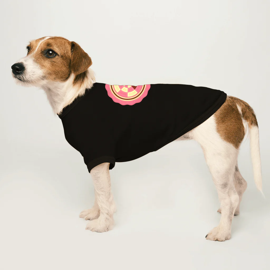 ハナドリカ SUZURI店の花の形の板チョコ(苺) Dog T-shirt