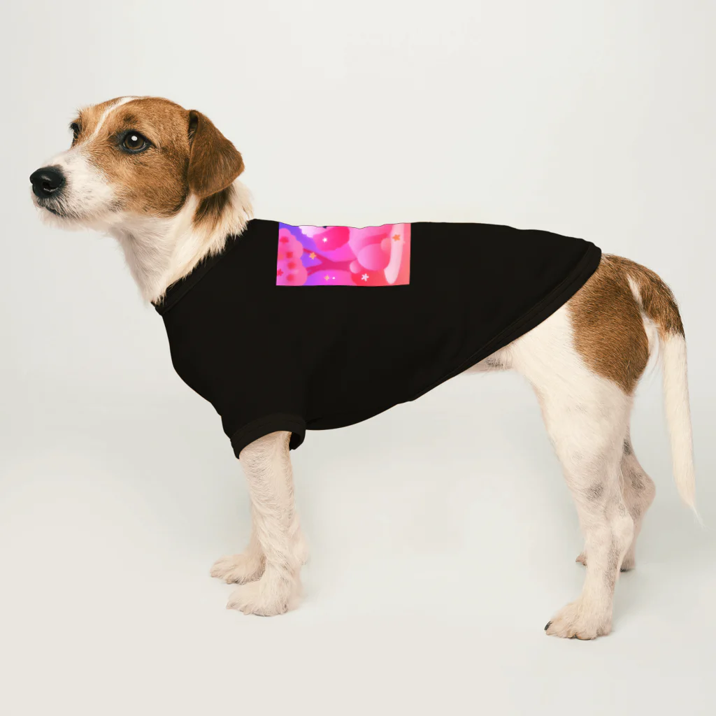 ふぇありぃているのお花見犬 Dog T-shirt