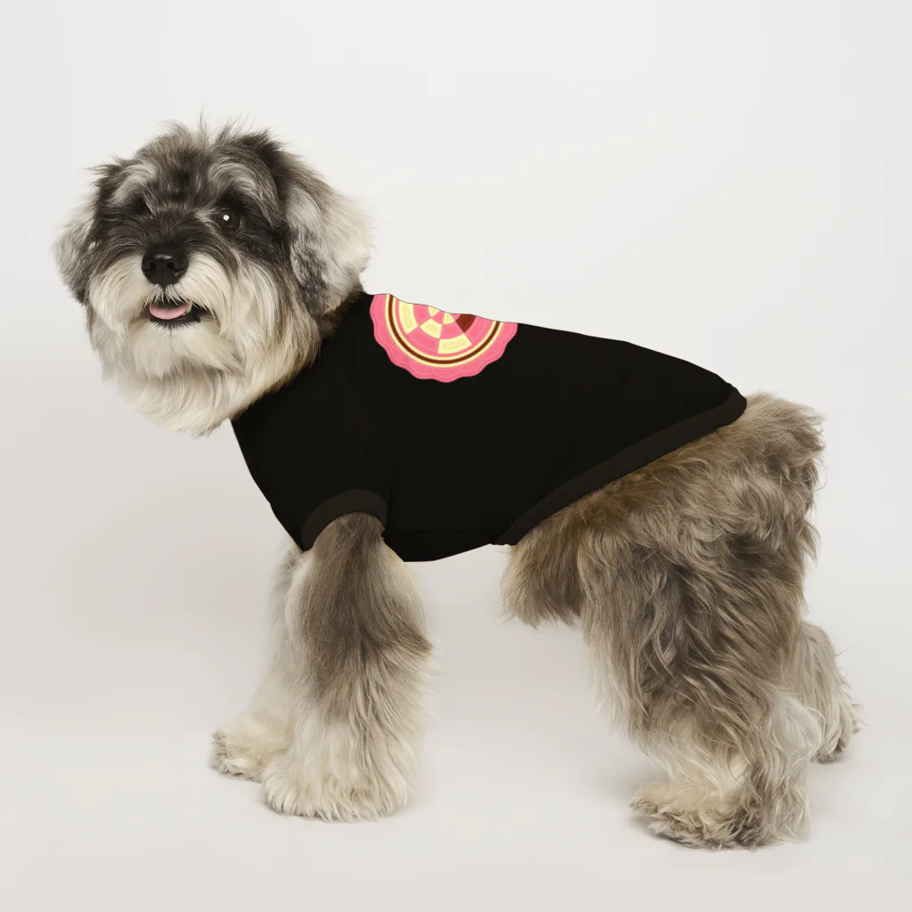 ハナドリカ SUZURI店の花の形の板チョコ(苺) Dog T-shirt