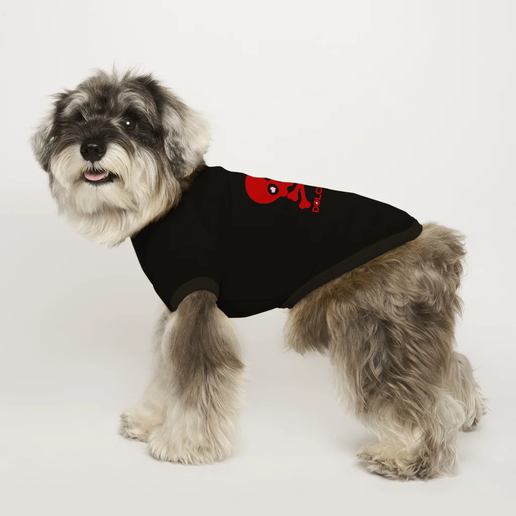 DOLCEOSSOのDOLCE OSSO "ドルチェ オッソ”　レッド Dog T-shirt