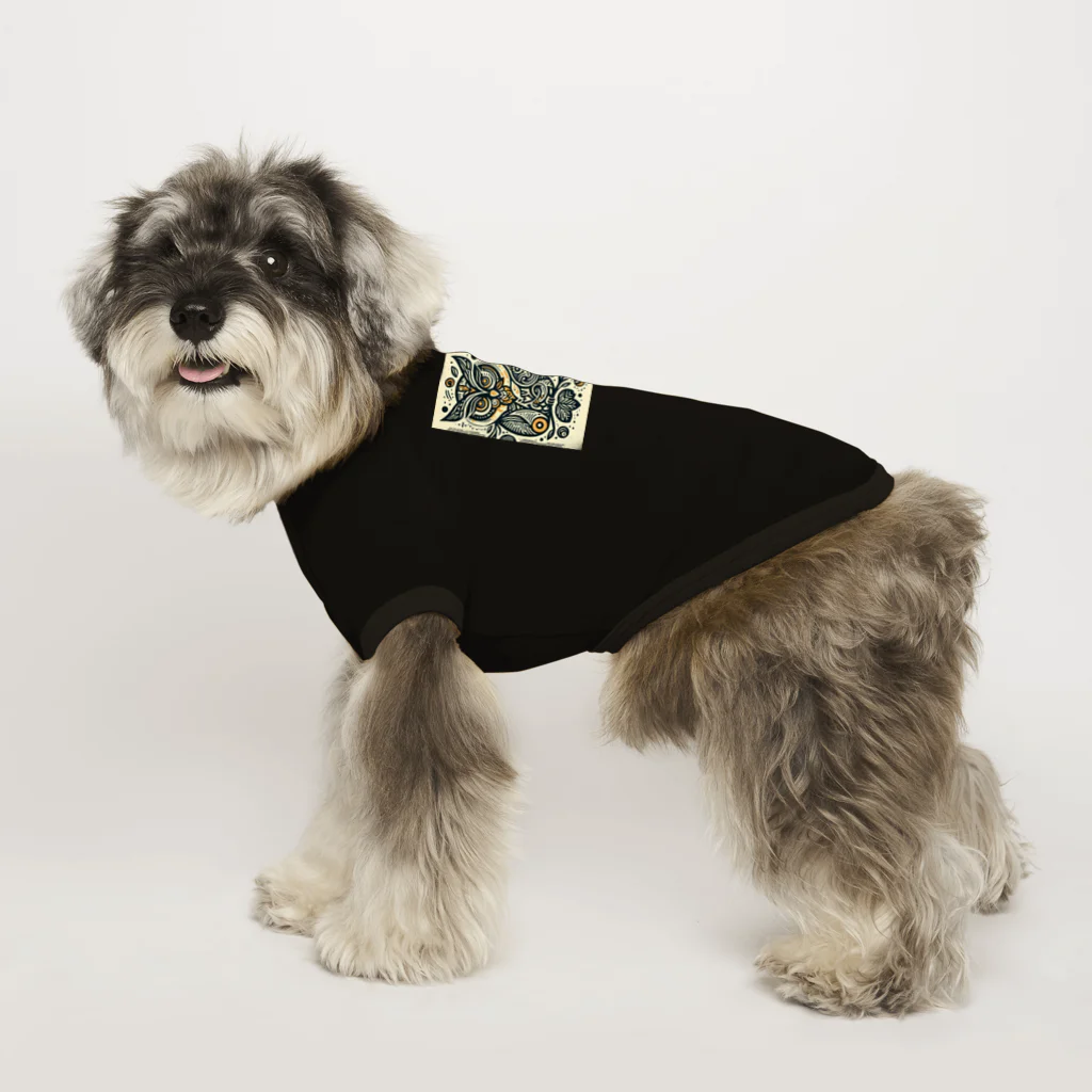 kotpopのSymmetrical Owls Dog T-shirt