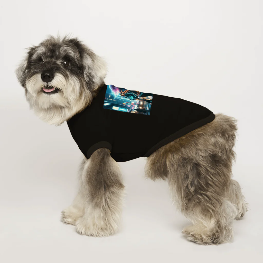 Harukiworksのネオンガール Dog T-shirt