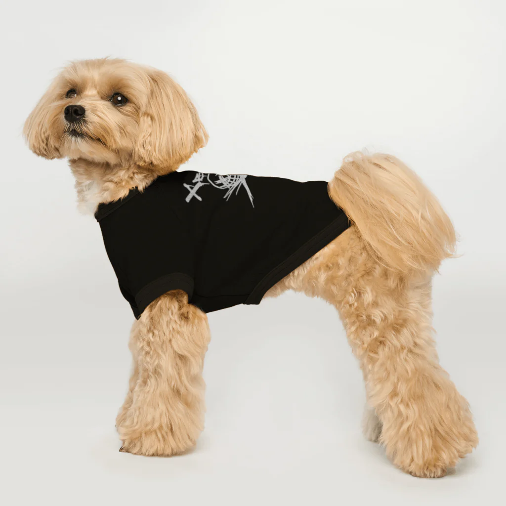 Ａ’ｚｗｏｒｋＳのRAKUGAKIXBONE WHTCAM Dog T-shirt