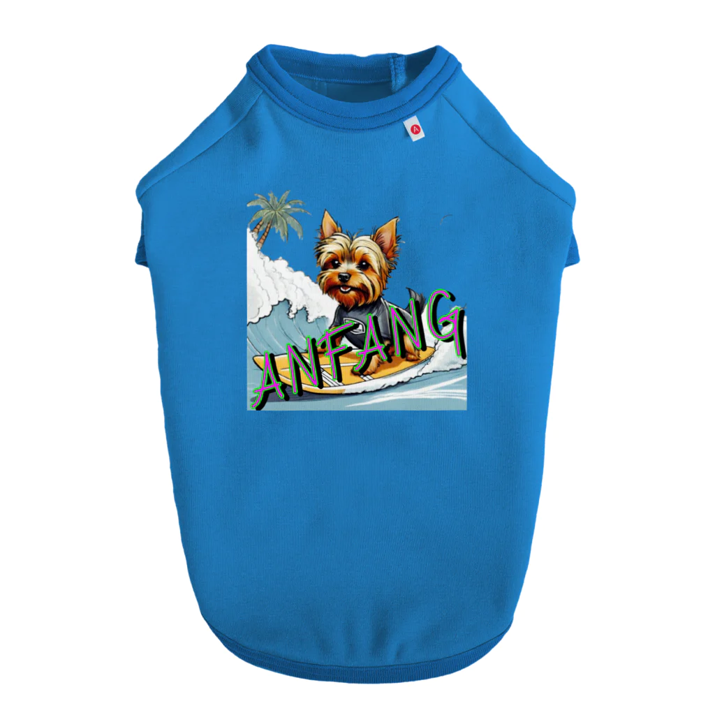 ANFANG のANFANG 波乗りヨーキー Dog T-shirt