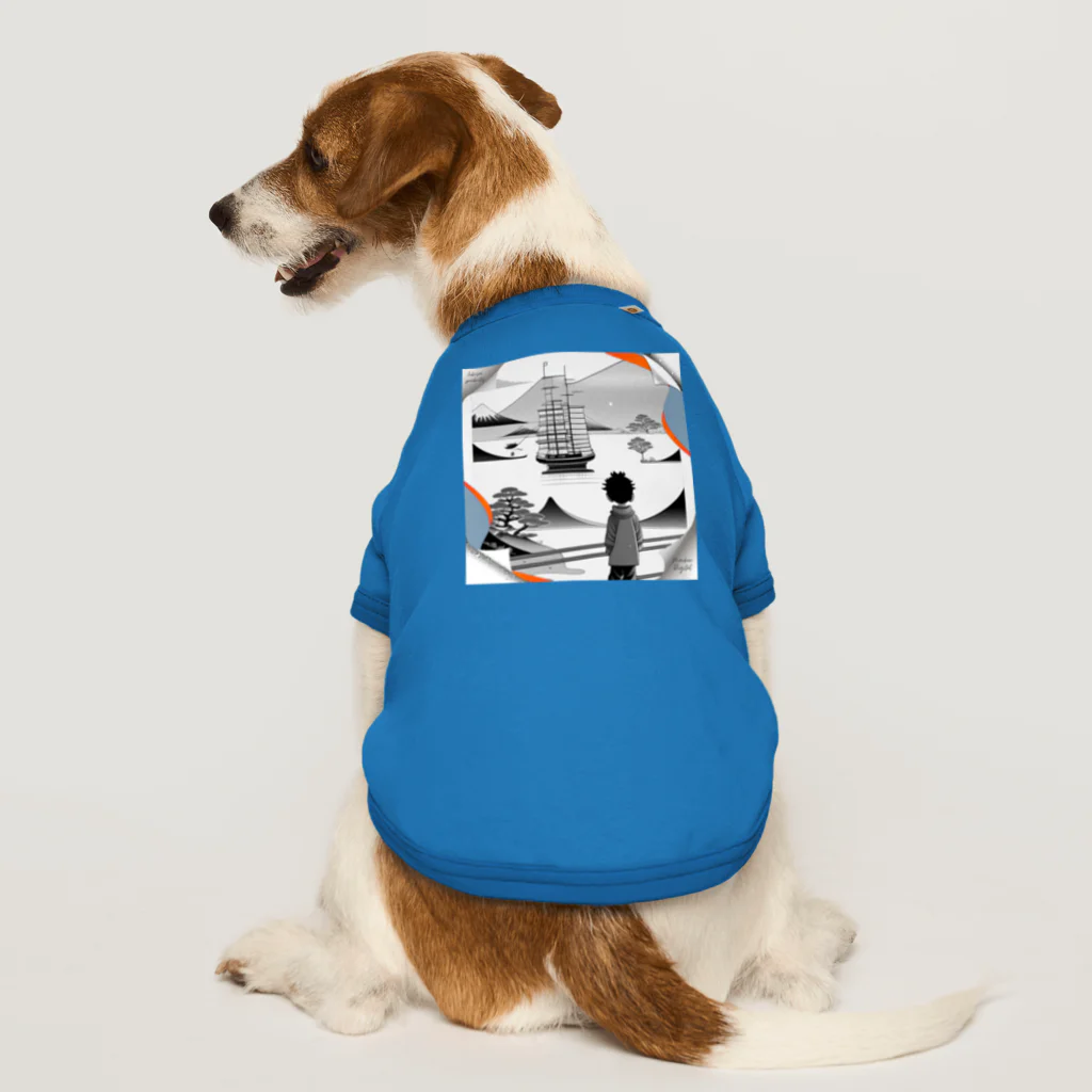 マッケンデジタルワールドの【リトル北斎まっけん坊や】の夢物語今後の予定Tシャツ Dog T-shirt