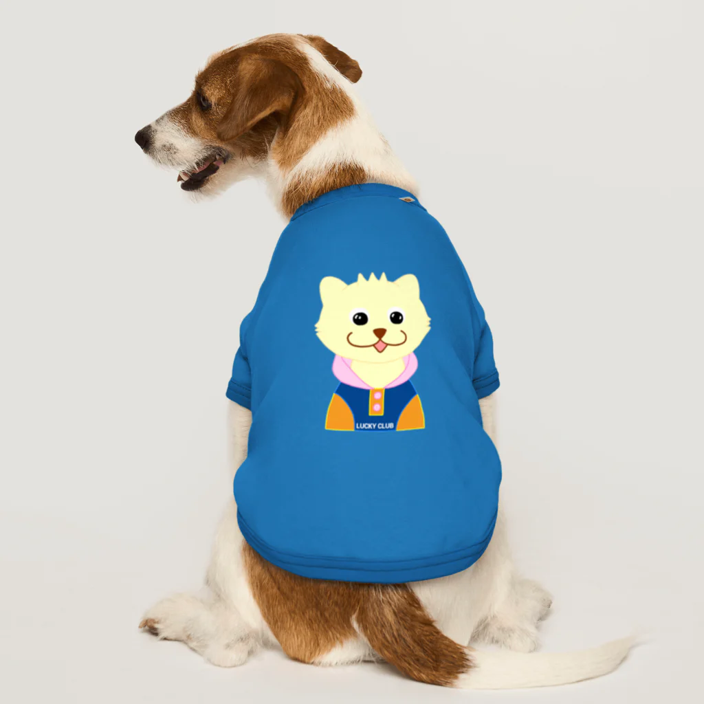 LUCKY CLUBのにっこりおすわりラッキーちゃん ドッグTシャツ