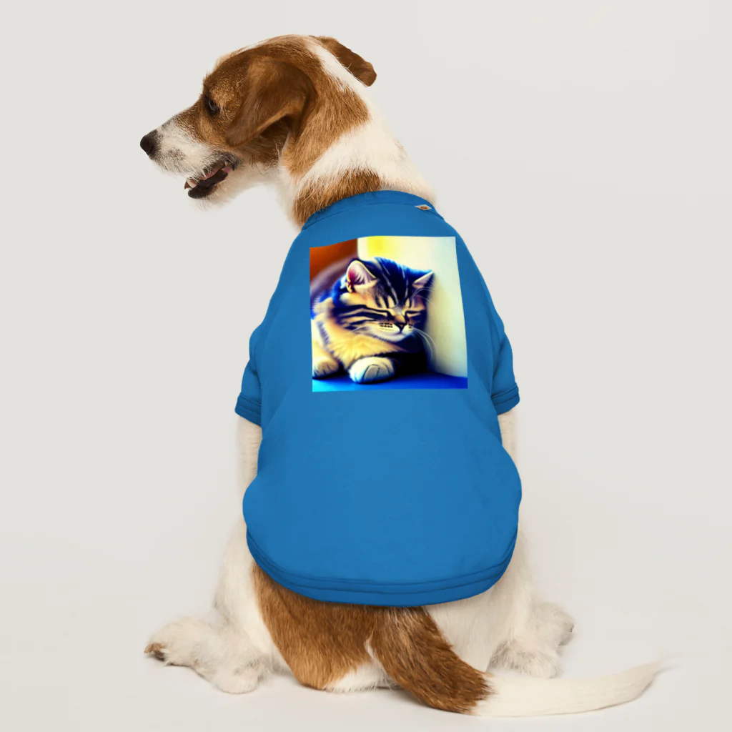 癒されショップのお昼寝ニャンコ Dog T-shirt