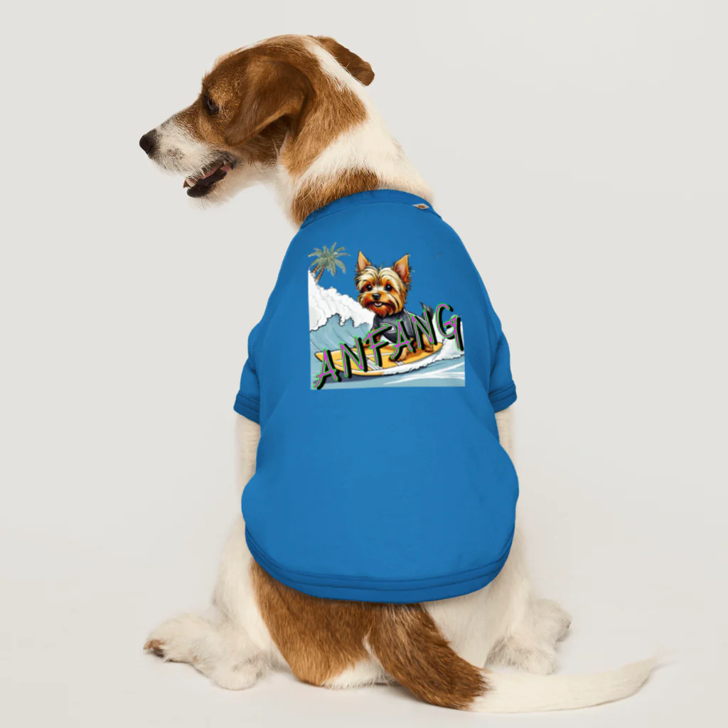 ANFANG のANFANG 波乗りヨーキー Dog T-shirt