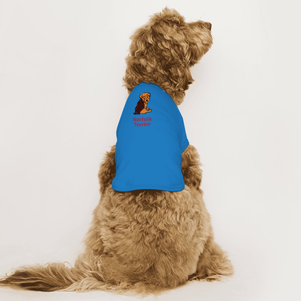 TOMOS-dogのふりむき犬（ドット）ブラタン Dog T-shirt