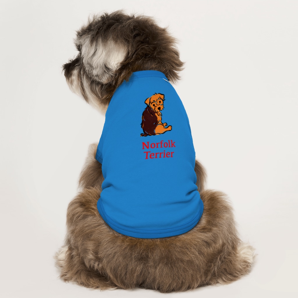 TOMOS-dogのふりむき犬（ドット）ブラタン Dog T-shirt