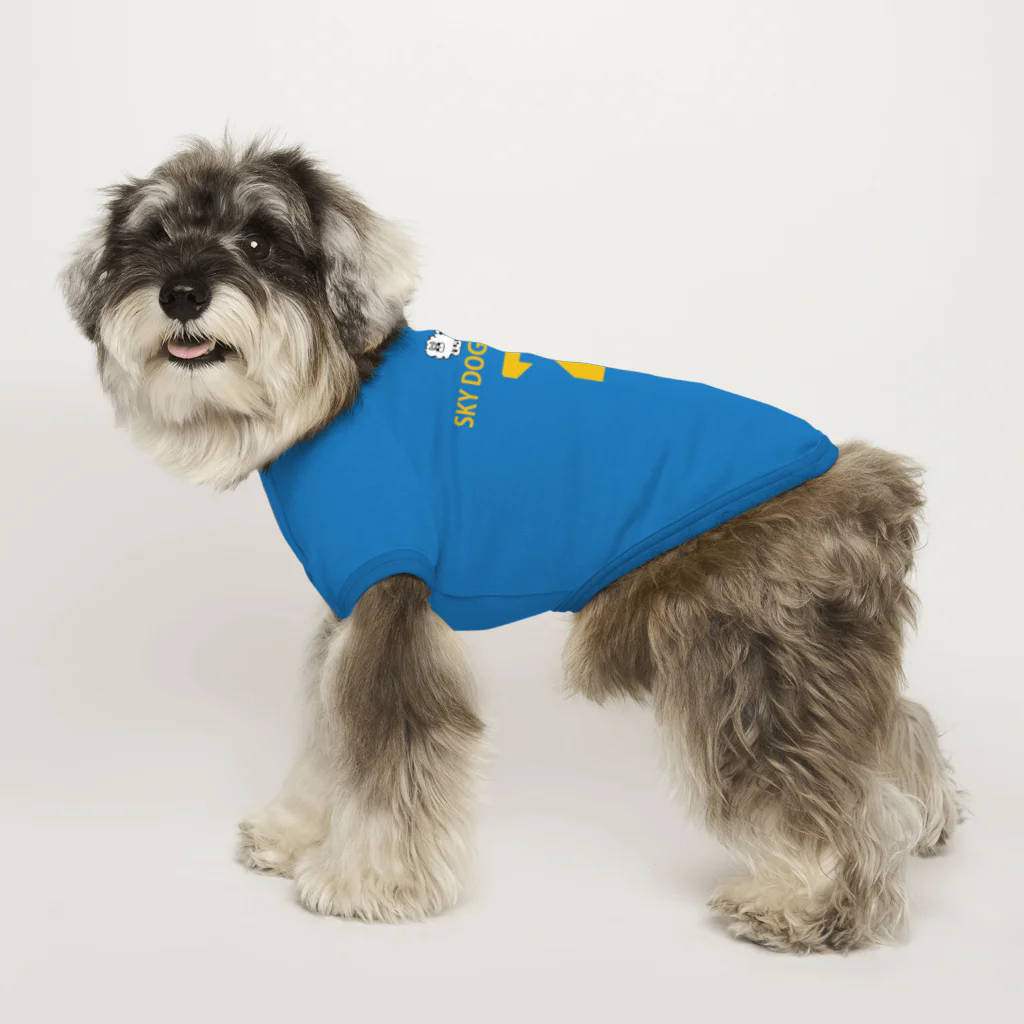 オリジナルグッズSHOPの７周年★スカイドッグサービス  サッカーユニフォーム風「７」×犬（ワンちゃんキャラクター） Dog T-shirt