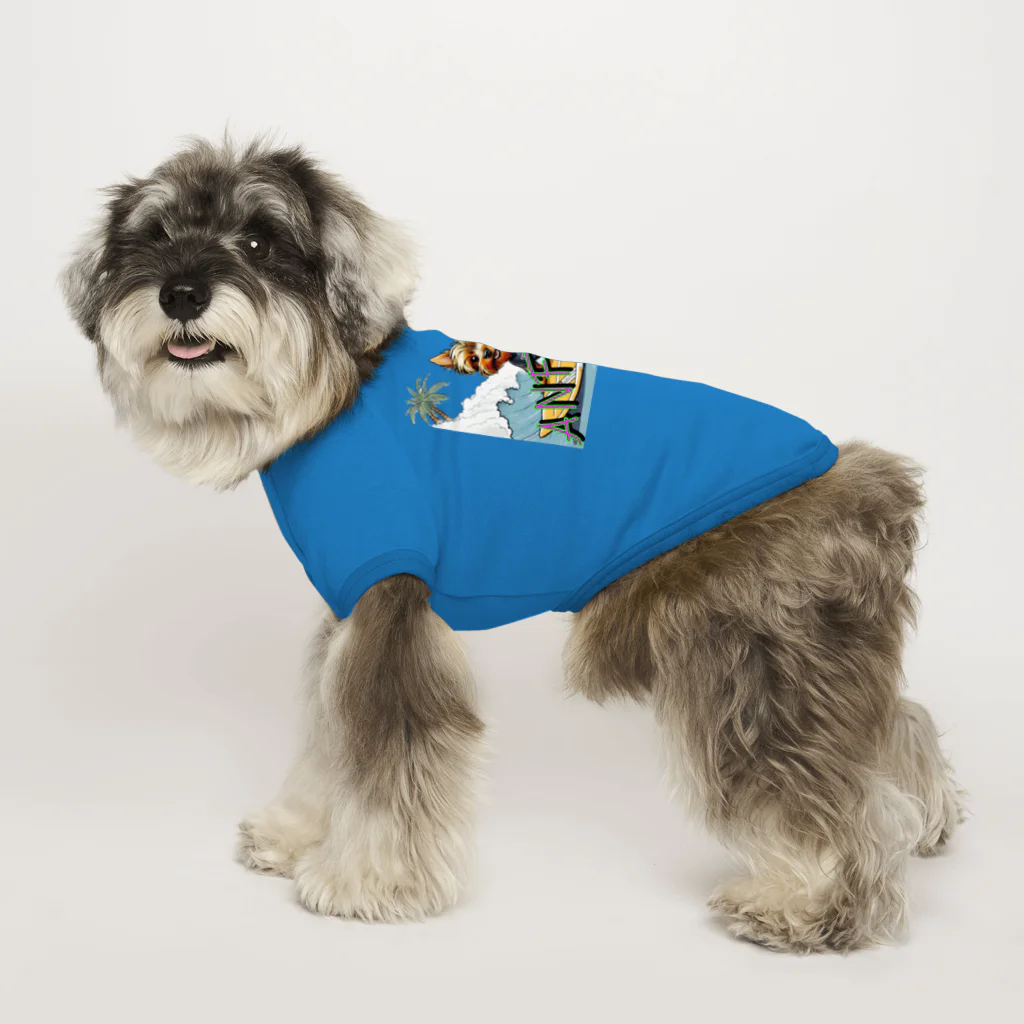 ANFANG のANFANG 波乗りヨーキー Dog T-shirt