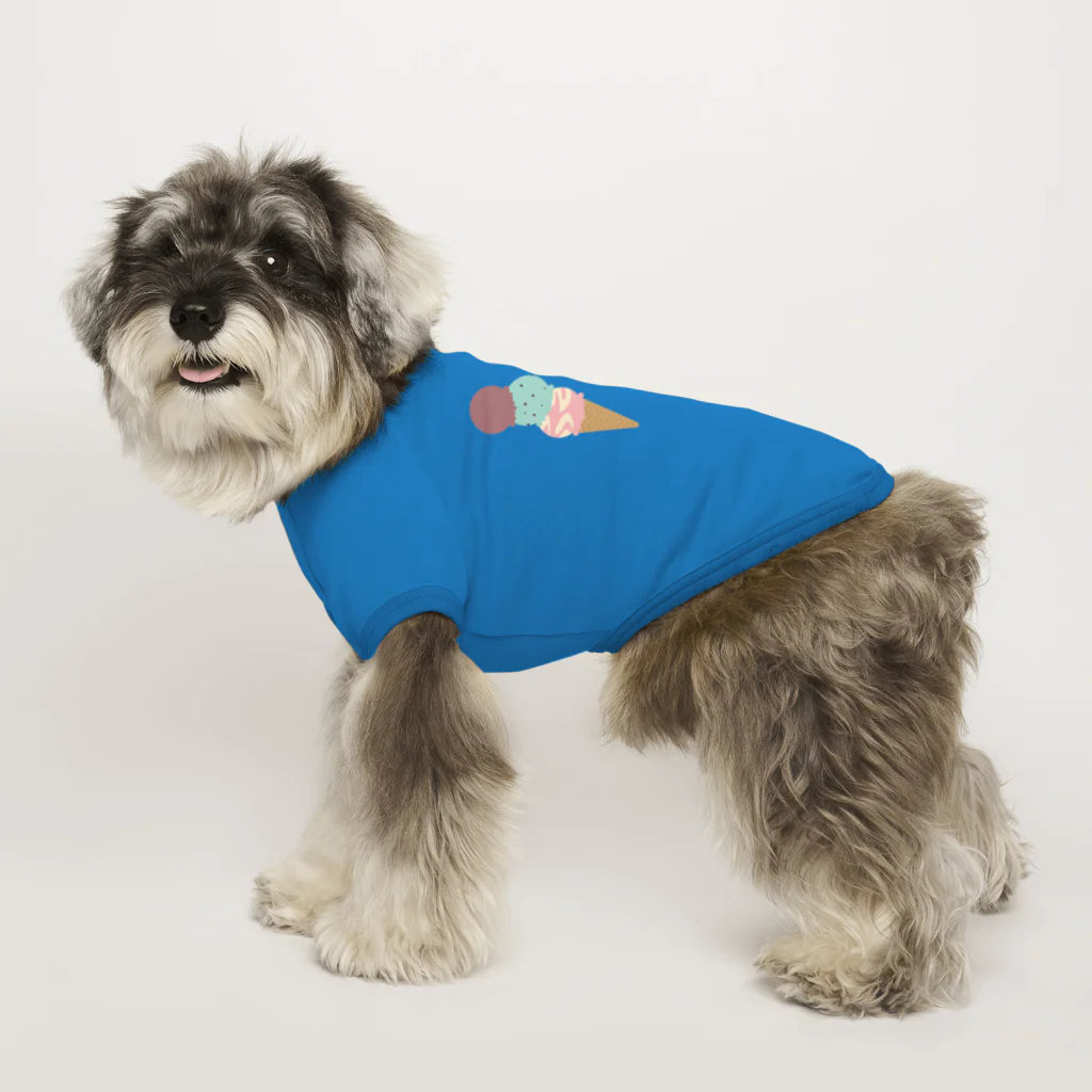 みけんこの三段アイスクリーム Dog T-shirt