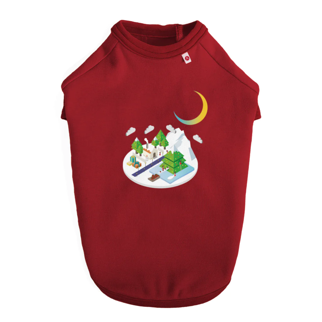 Priusのchristmas market　-月と妖精たち- ドッグTシャツ
