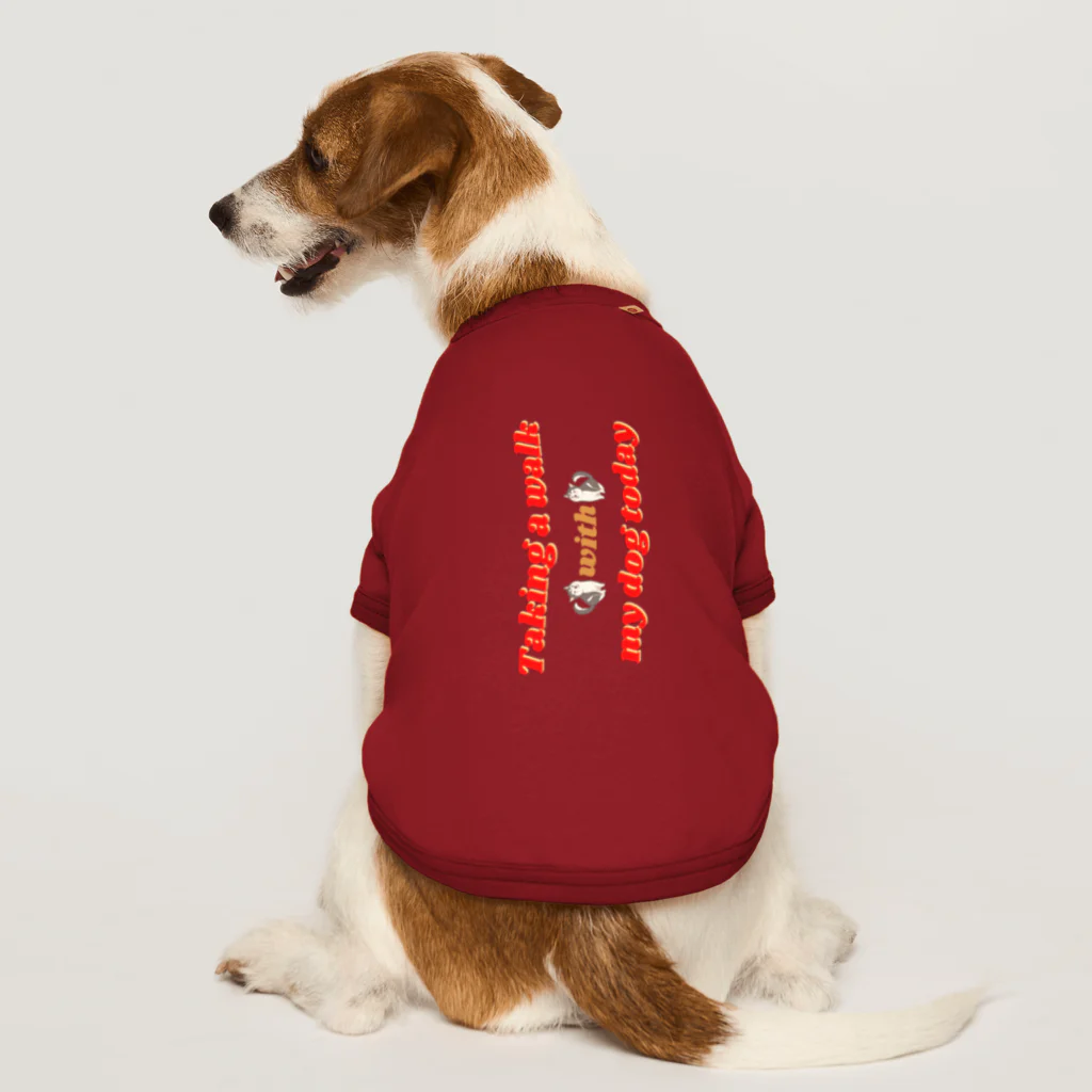 Hokkaido dialect roomの今日も愛犬とお散歩①　横② ドッグTシャツ