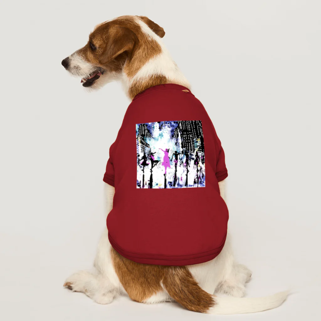 Moichi Designs Shop-2023のnew york dancer Dog T-shirt