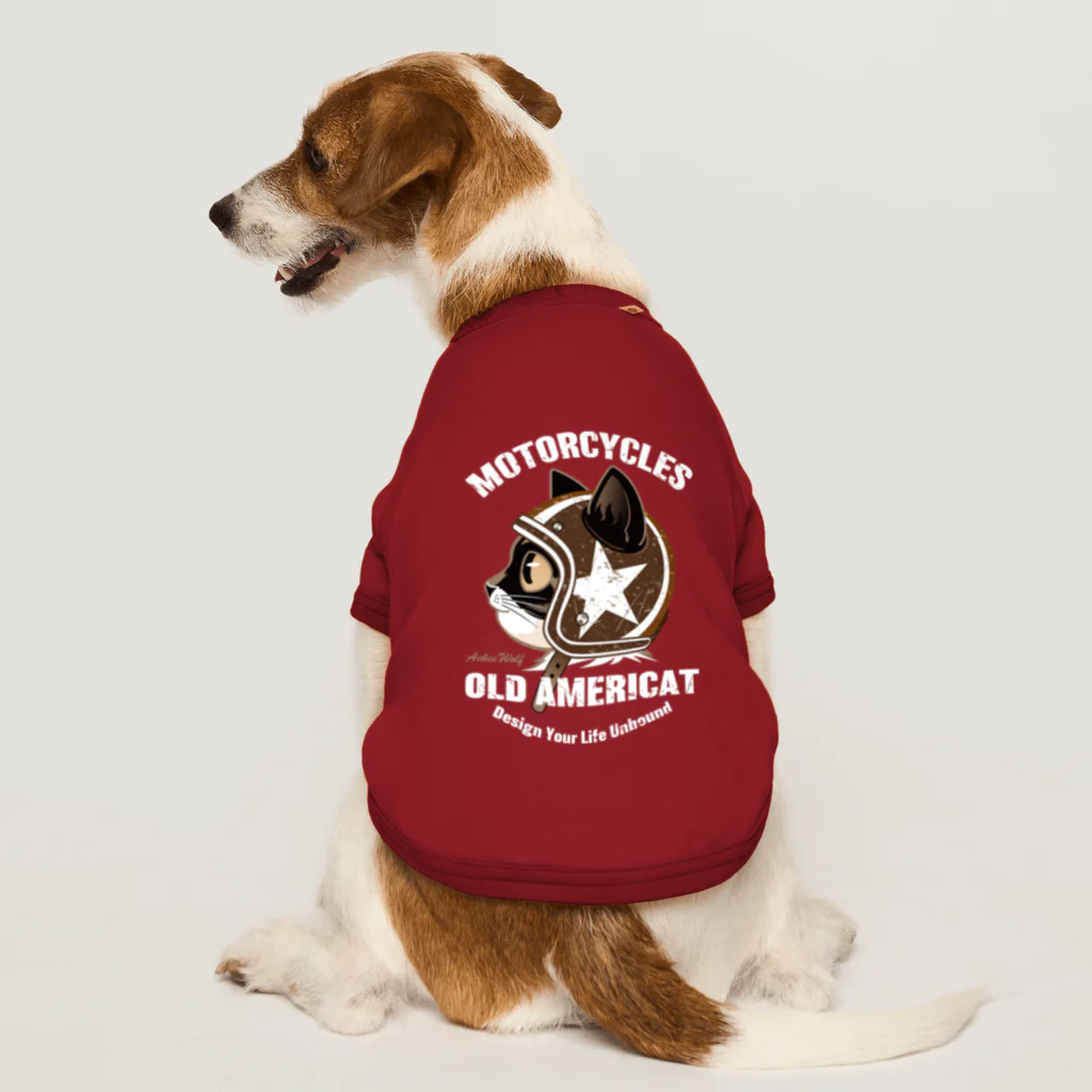 AckeeWolf Art ShopのOLD AMERICAT Dog T-shirt