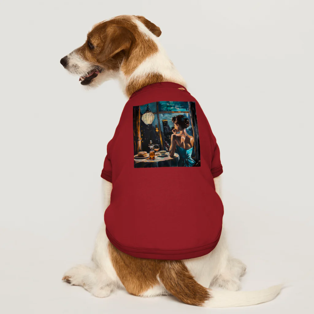 AQUAMETAVERSEの夕暮れ・寛ぎの時間　Tomoe bb 2712 Dog T-shirt
