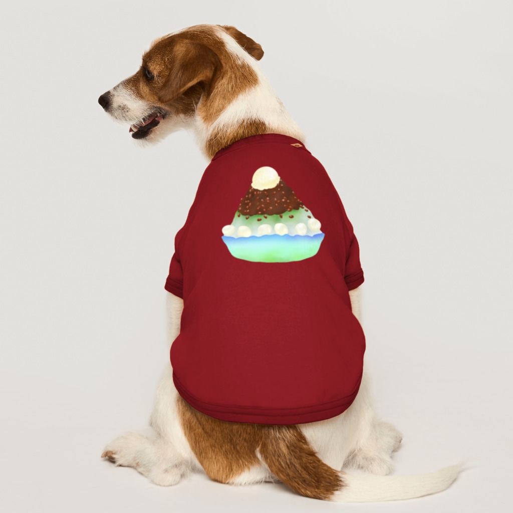 Lily bird（リリーバード）の抹茶小豆かき氷 Dog T-shirt