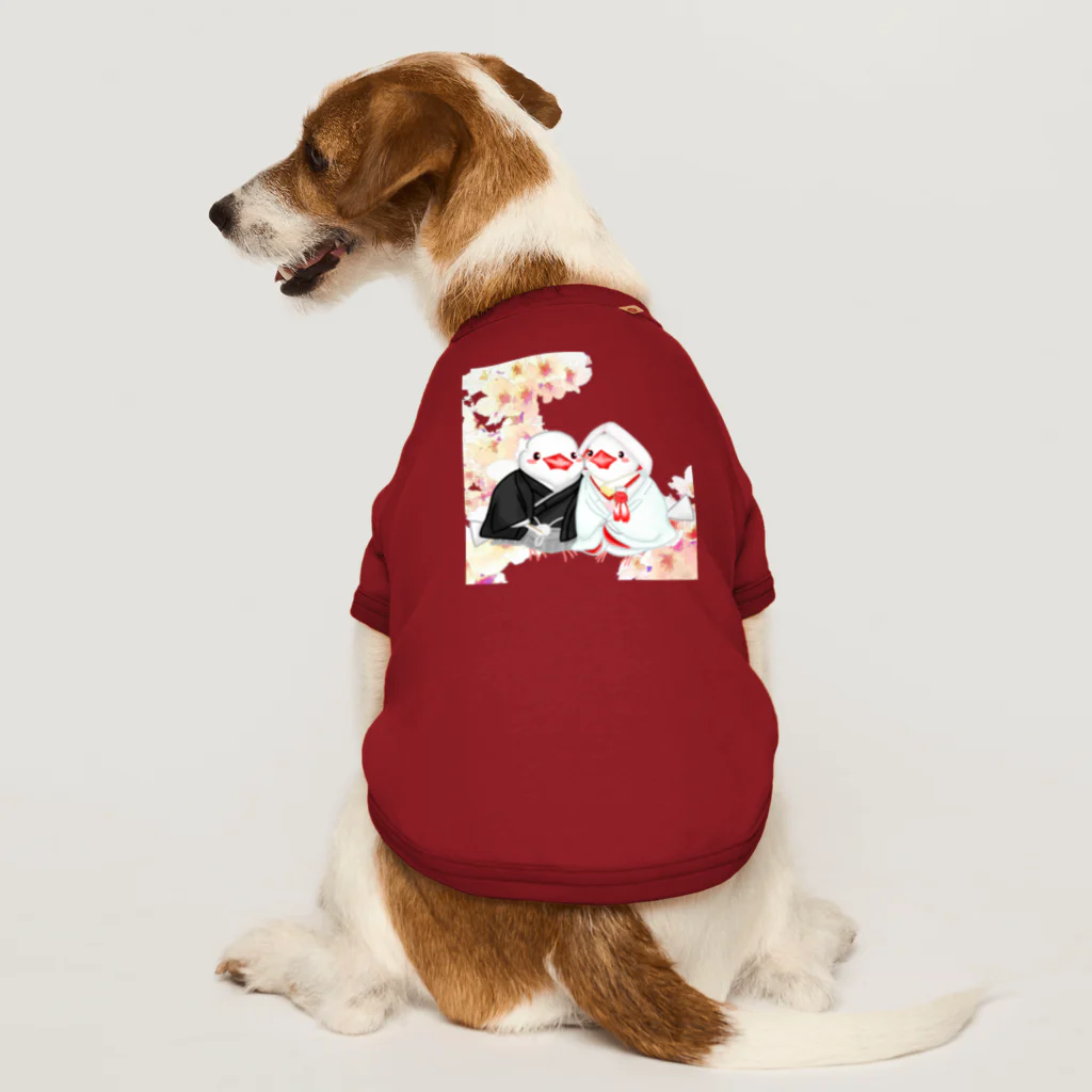 Lily bird（リリーバード）の和婚文鳥ず Dog T-shirt