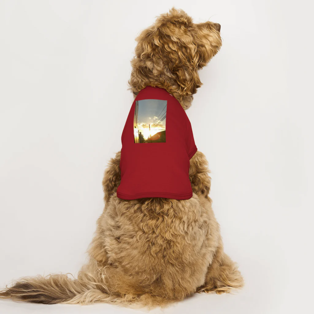 NANASHOPの夕暮れの街角 Dog T-shirt