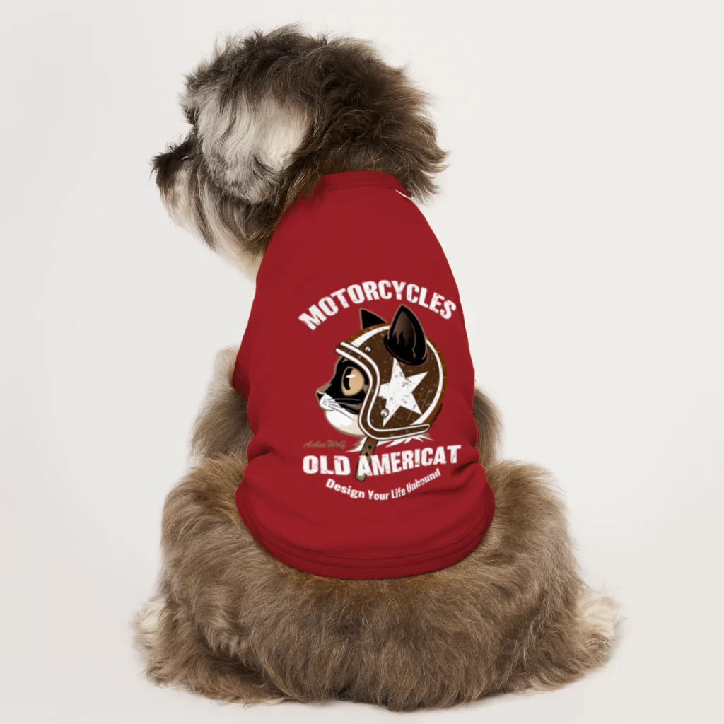 AckeeWolf Art ShopのOLD AMERICAT Dog T-shirt