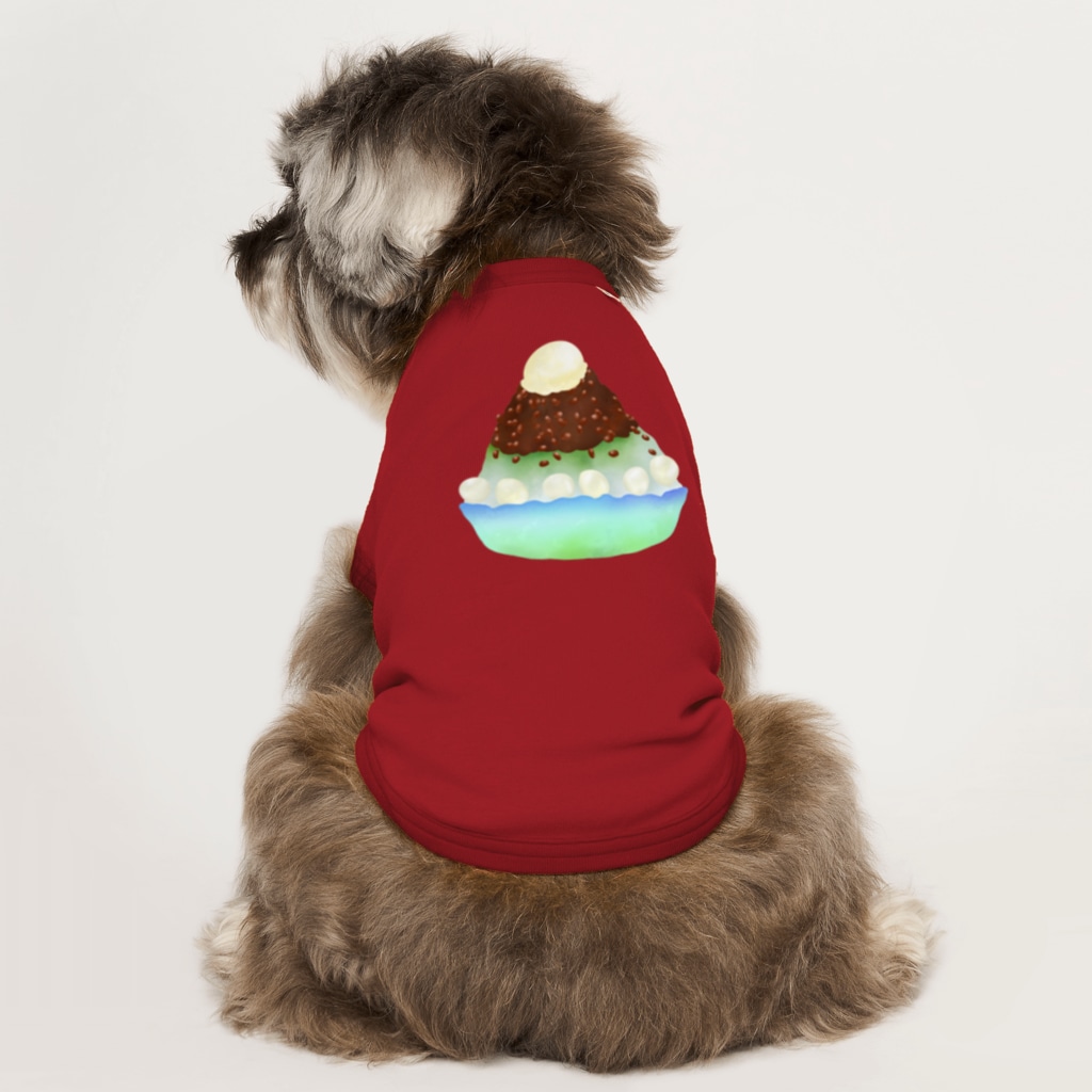 Lily bird（リリーバード）の抹茶小豆かき氷 Dog T-shirt