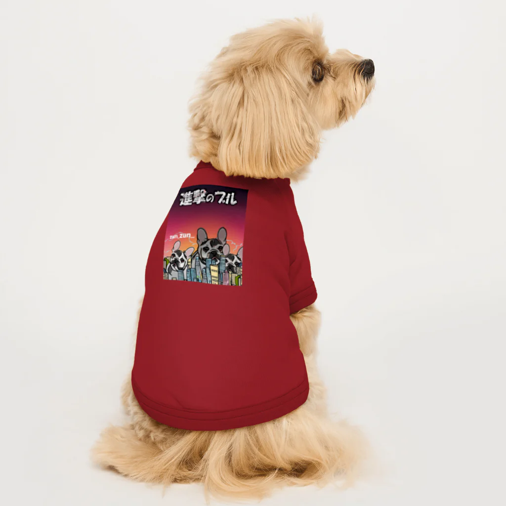 mo-zaicの進撃のブル Dog T-shirt
