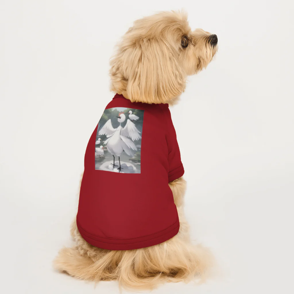 yasashii-ryouteのマシュマロタンチョウ Dog T-shirt