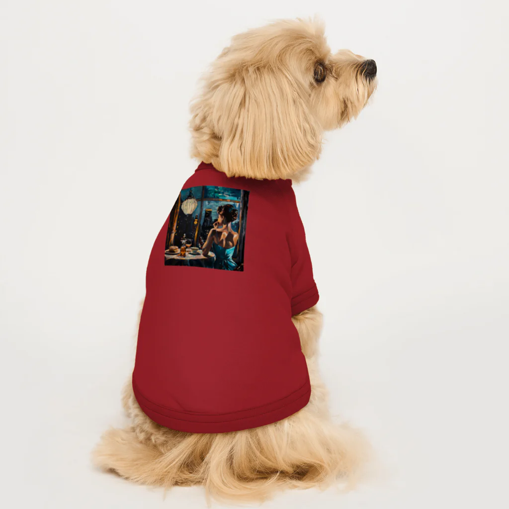 AQUAMETAVERSEの夕暮れ・寛ぎの時間　Tomoe bb 2712 Dog T-shirt
