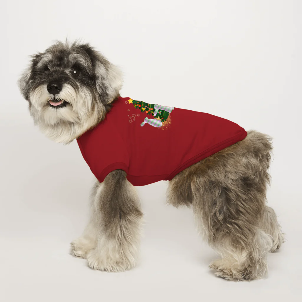 Rabbitflowerのうさのクリスマス Dog T-shirt