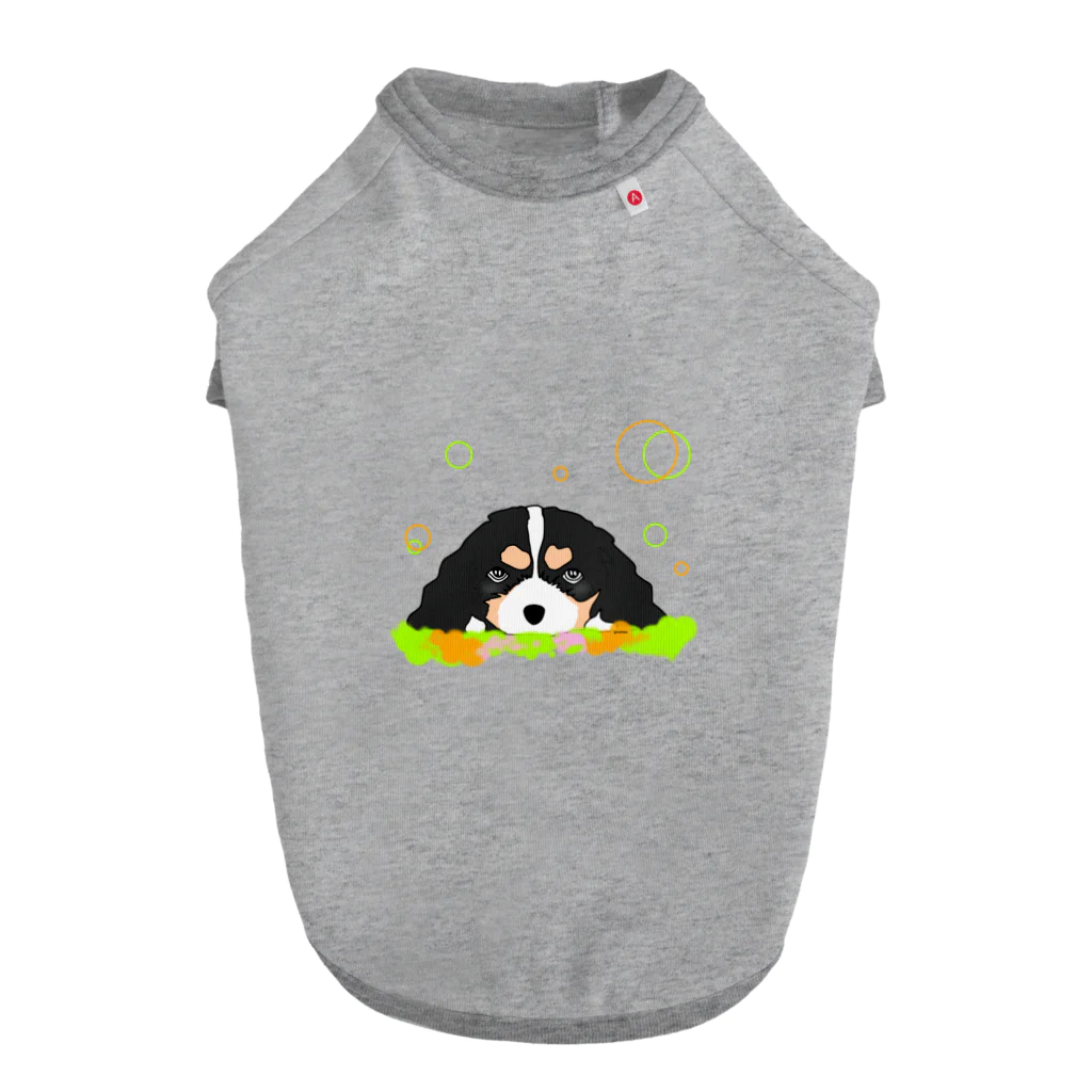 greetenのキャバリアトライカラー癒し犬 Dog T-shirt