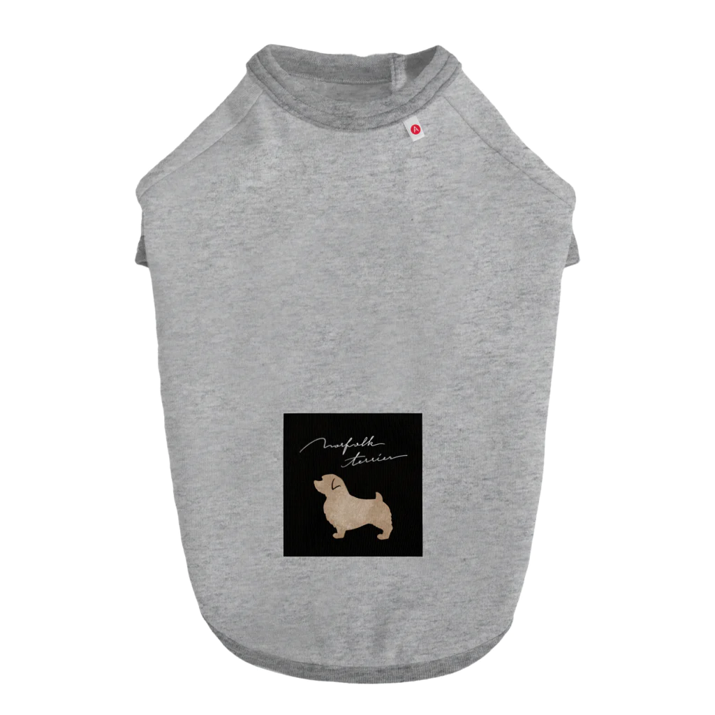 TOMOS-dogのノーフォークテリア　シルエット Dog T-shirt