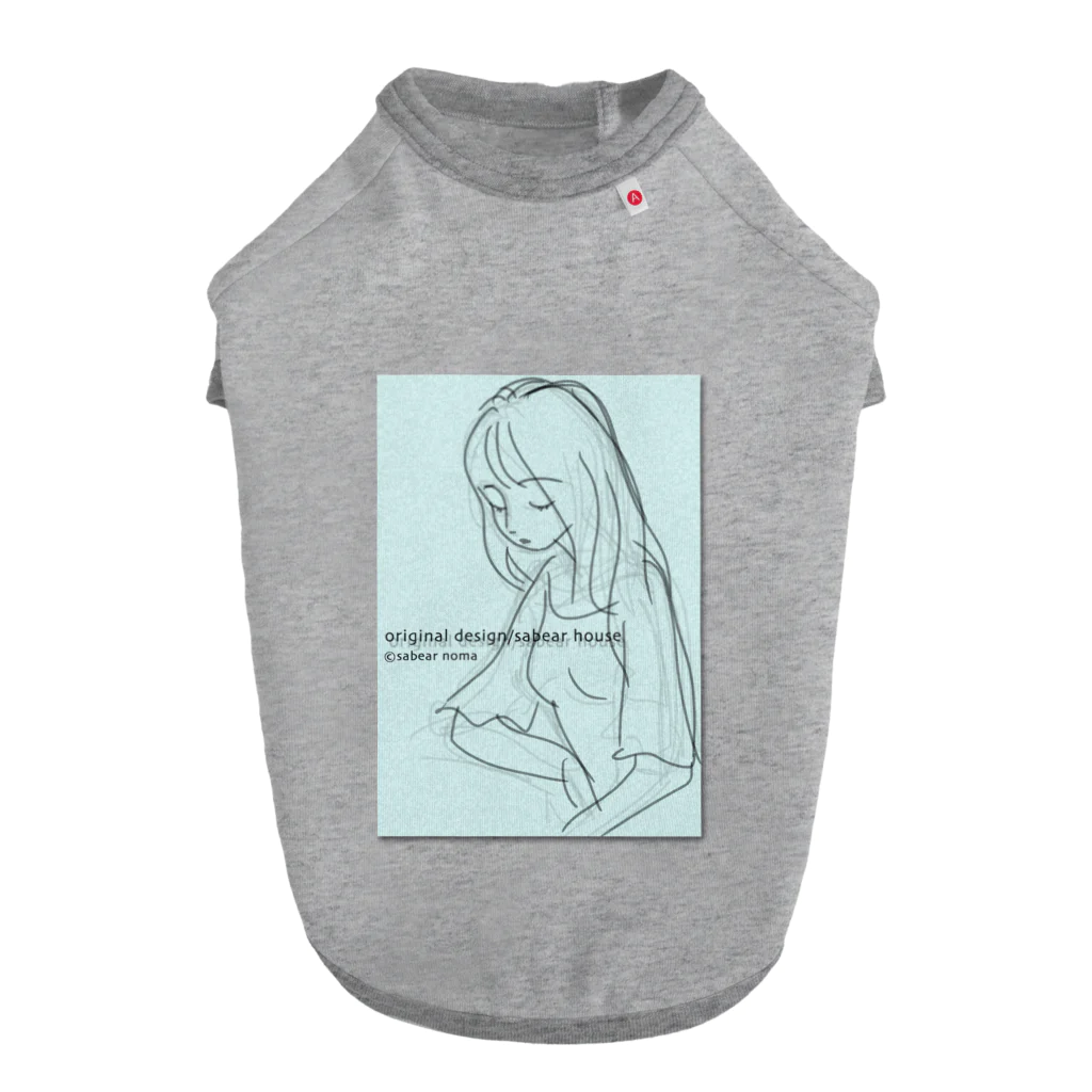 obosa_DENS/SABEAR_shop ＠SUZURIのrough drawing girl-1_ウェア ドッグTシャツ