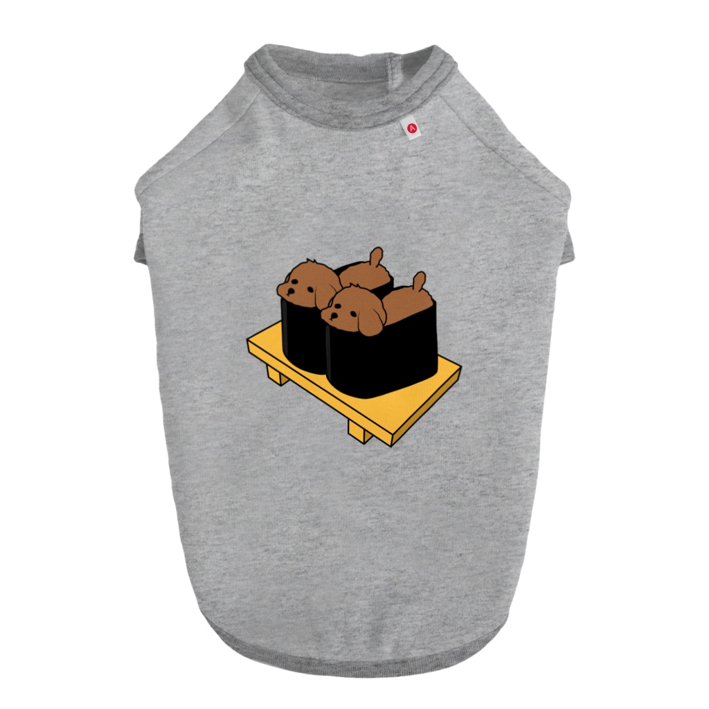 キノフシの店のトイプードルの軍艦巻き Dog T-shirt
