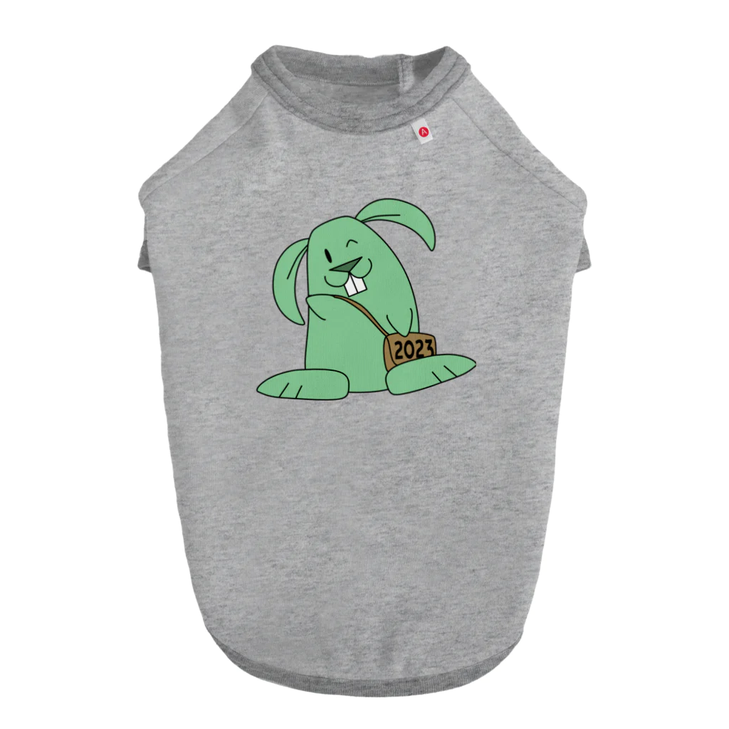 Pat's WorksのMinty the Rabbit ドッグTシャツ