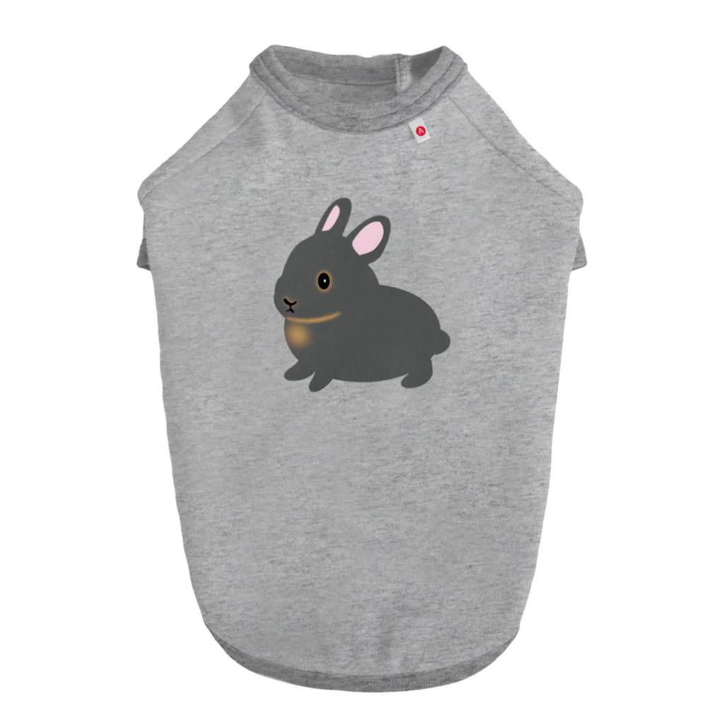 whiterabbit2010のうさぎ　ライラックオター ドッグTシャツ