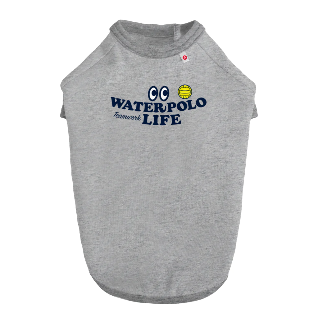 sports_tower スポーツタワーの水球・目玉・すいきゅう・WATER POLO・デザイン・Tシャツ・かっこいい・かわいい・男子・女子・ボール・スポーツ・巻き足・ハンドリング・出足・ドリブル・リターン・ワンタッチシュート・チームワーク ドッグTシャツ