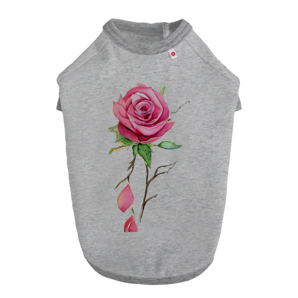 Pure loveの薔薇色の愛 ドッグTシャツ