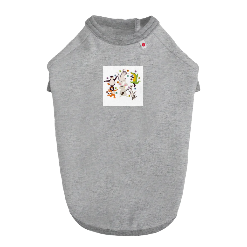 ふりむん達のお店のカチャーシーするアニマル Dog T-shirt