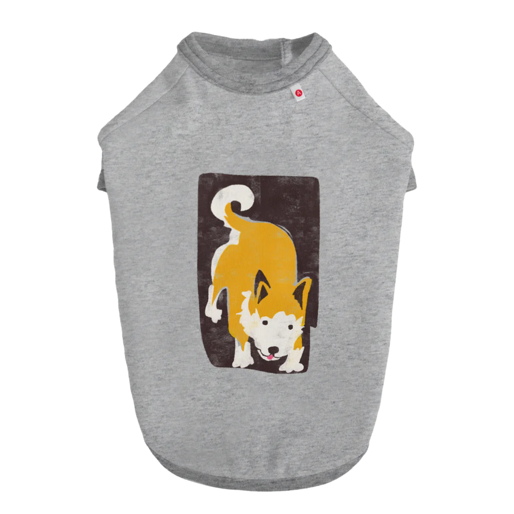 magasin de chaosの犬ドッグ毛並み硬め ドッグTシャツ