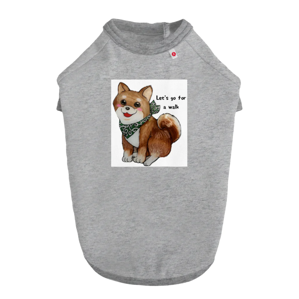 イラスト工房ちむどんどんの和風柴犬 ドッグTシャツ