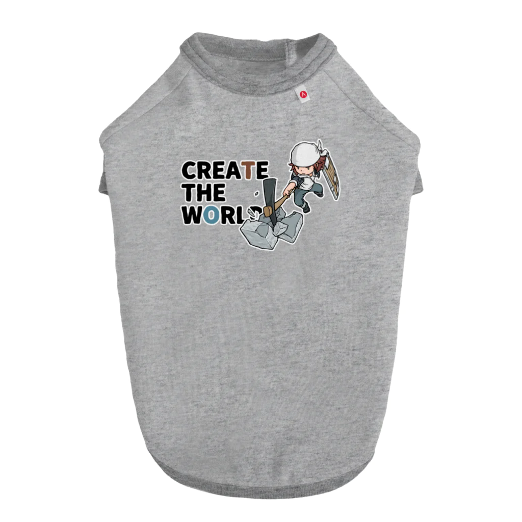 mocchi’s workshopのCREATE THE WORLD ドッグTシャツ