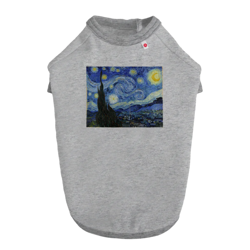 世界美術商店の星月夜 / The Starry Night Dog T-shirt