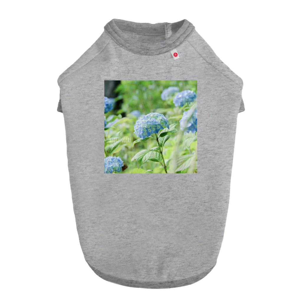 蛍石のhydrangeas ドッグTシャツ