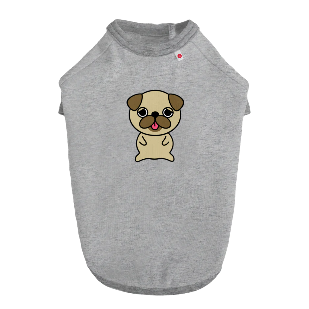 CryptoZamのパグの「バウ」 Dog T-shirt